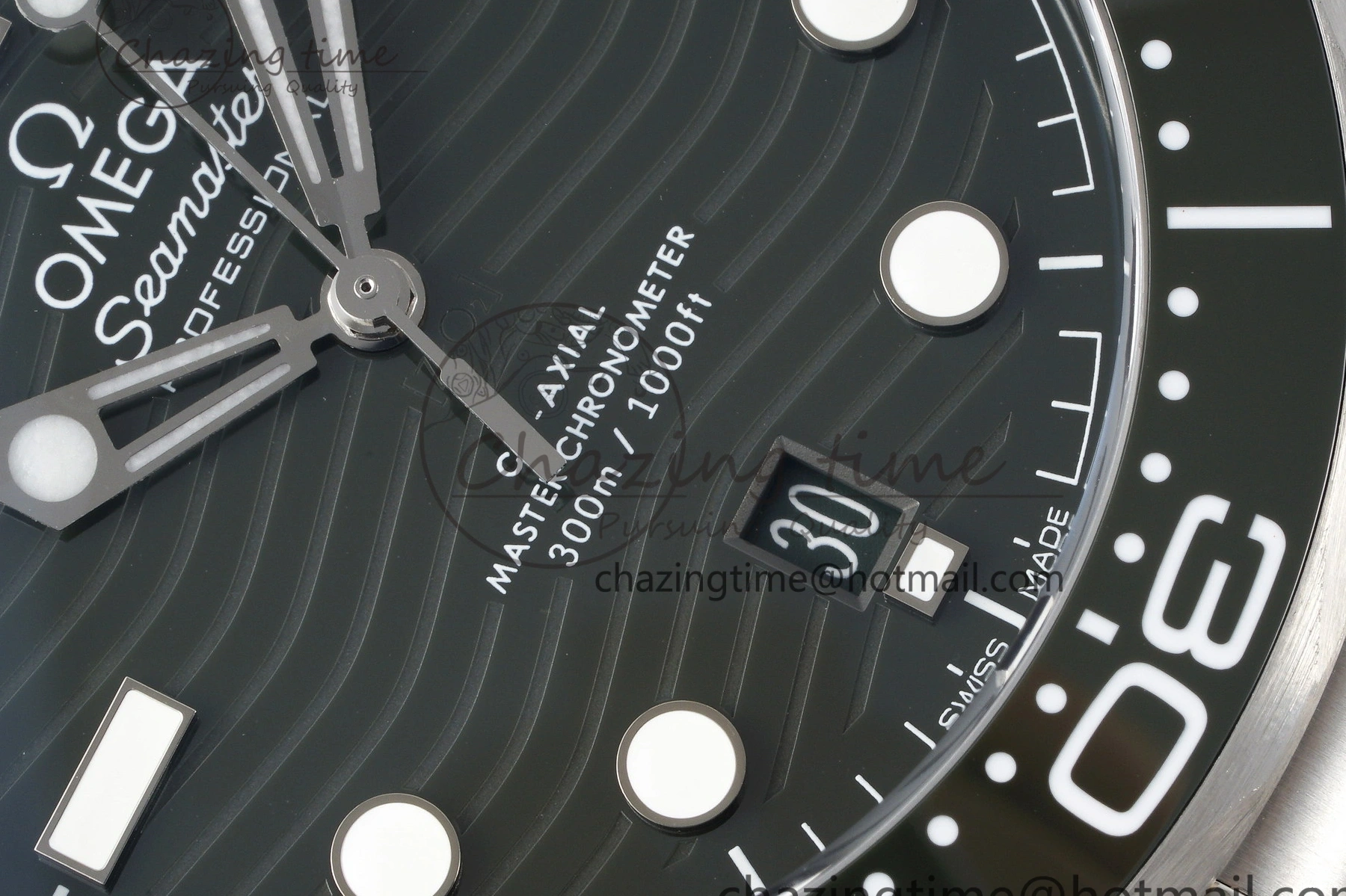 0123 Seamaster Diver 300M ZF 1:1 Best Edition Green Ceramic Green Dial on SS Bracelet A BestValue 7825